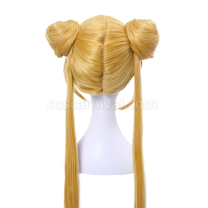 Sailor Moon Serena Tsukino 5 Version Sailor Long Golden Cosplay Costume coscarnival