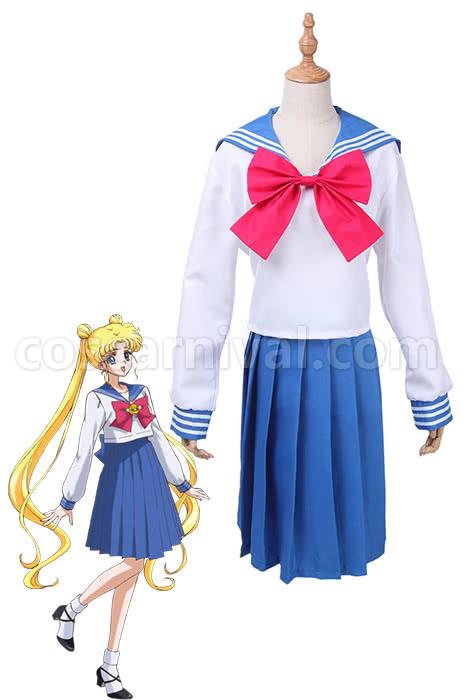 Sailor Moon Serena Tsukino 5 Version Sailor Suit Uniforms Cosplay Costume coscarnival
