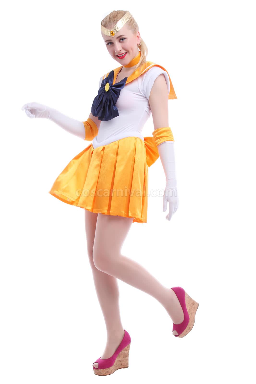 Sailormoon Minako Aino Sailor Suit Cosplay Costume coscarnival