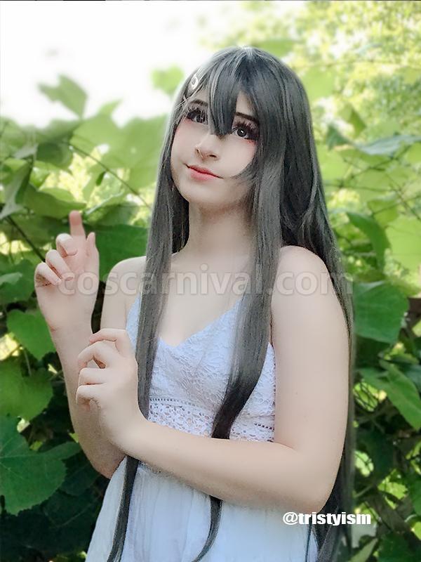 seishun buta yarou wa bunny girl senpai no yume wo minai sakurajima mai dark gray long wigs custom cosplay
