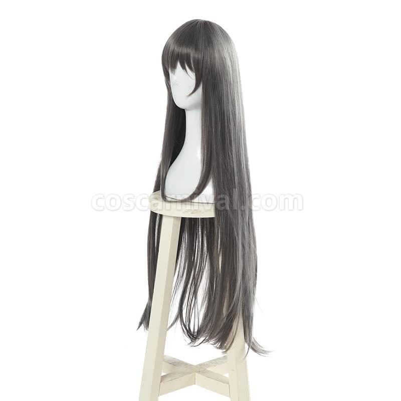 seishun buta yarou wa bunny girl senpai no yume wo minai sakurajima mai dark gray long wigs custom cosplay