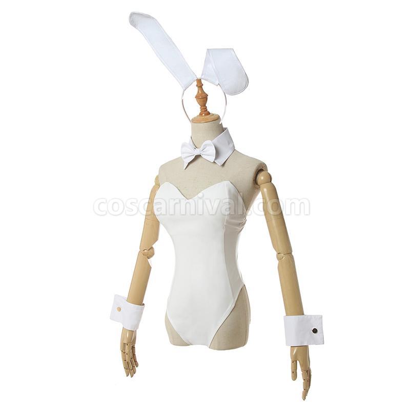 Seishun Buta Yarou wa Bunny Girl Senpai no Yume wo Minai Sakurajima Mai White Bunny Girl Cosplay Costume coscarnival