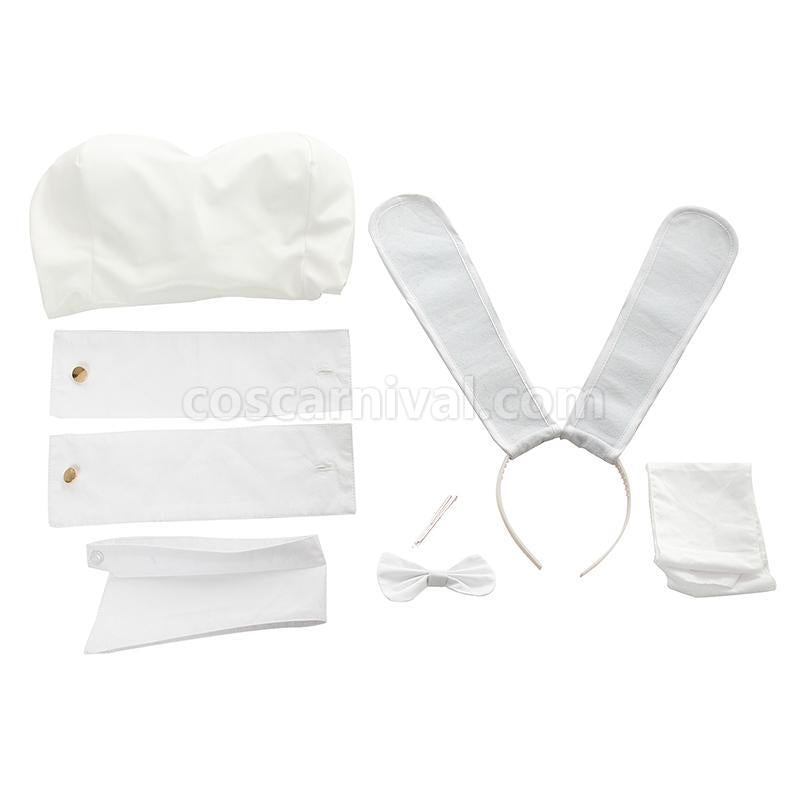 Seishun Buta Yarou wa Bunny Girl Senpai no Yume wo Minai Sakurajima Mai White Bunny Girl Cosplay Costume coscarnival