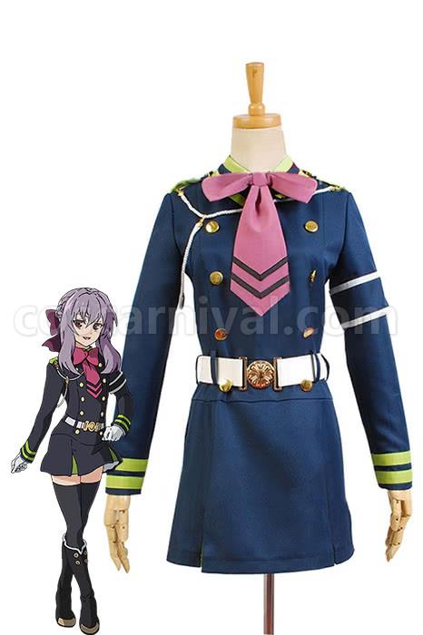 Seraph Of The End Shinoa Hiragi Uniform Dress Cosplay Costume coscarnival