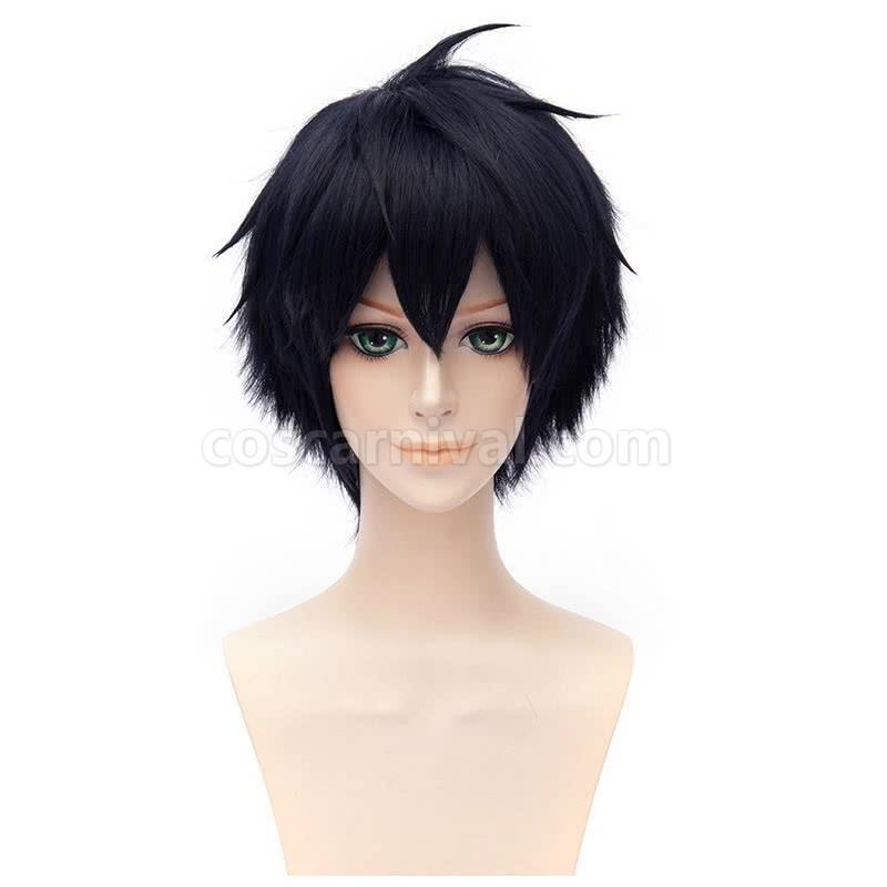seraph of the end yuichiro hyakuya black short wig cosplay costumes