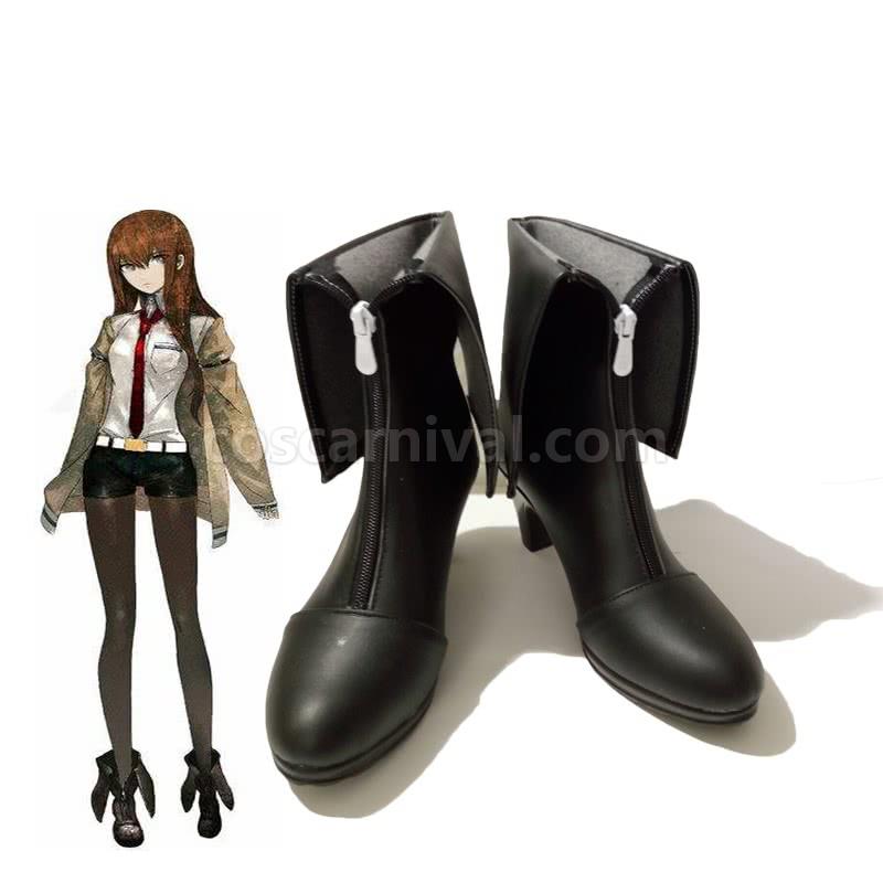 Steins;Gate 0 Kurisu Makise Black Cosplay Shoes coscarnival