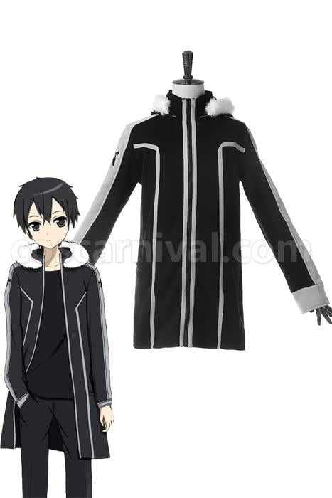 Sword Art Online Kirigaya Kazuto Coat Cosplay Costume coscarnival