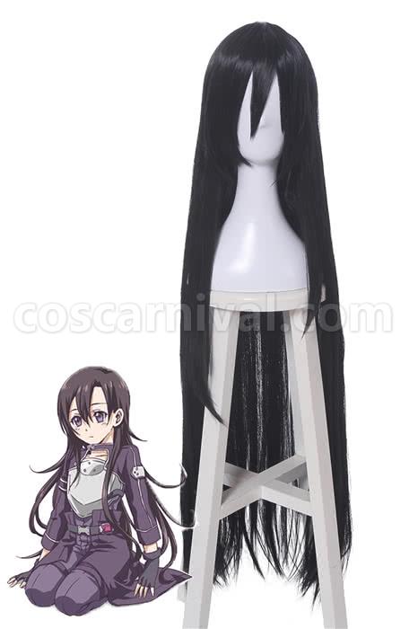 sword art online kiriko black long wigs custom costumes