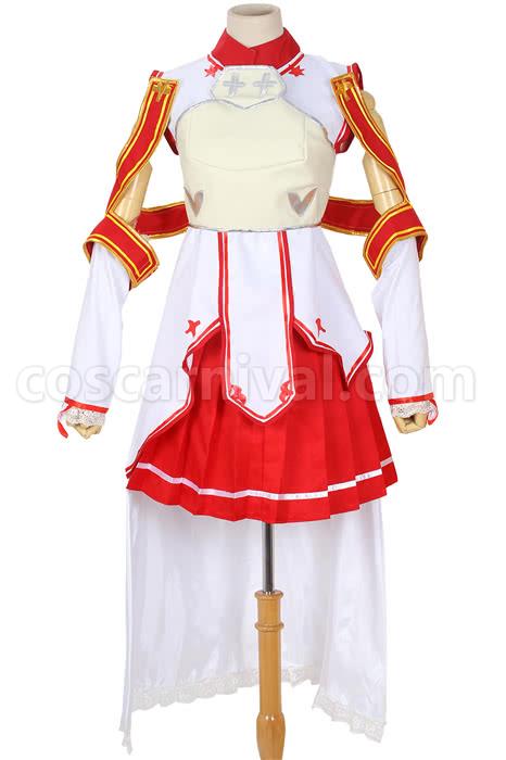 Sword Art Online SAO Asuna Yuuki Cosplay Costume coscarnival