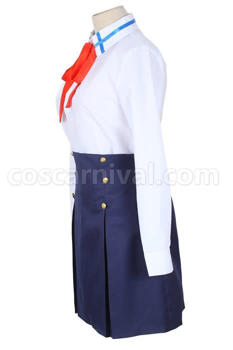 ソードアート・オンライン 結城明日奈 学生 青制服 コスプレ衣装 coscarnival