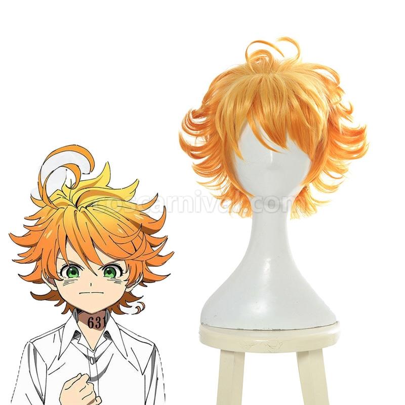 The Promised Neverland Emma Blonde Curly Cosplay Costume coscarnival