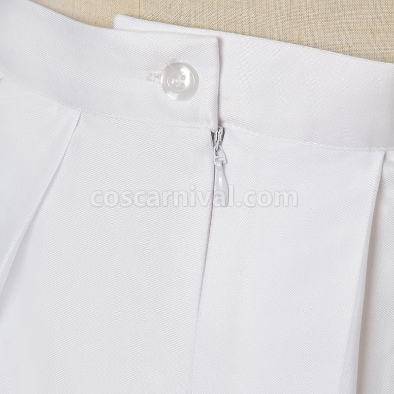 The Promised Neverland Emma White Shirt Skirt Cosplay Costume coscarnival