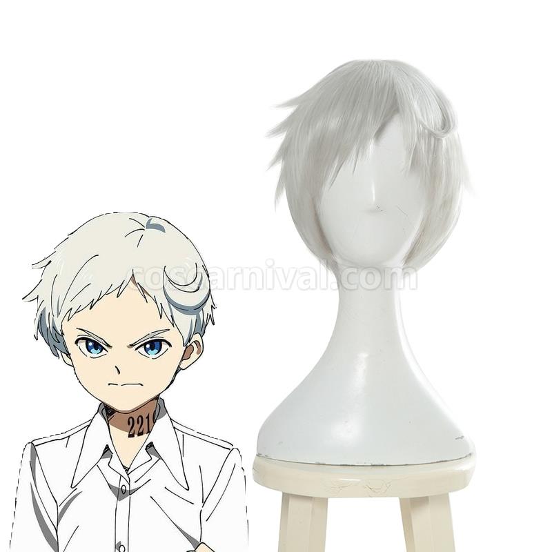 the promised neverland norman short gray wigs anime costumes