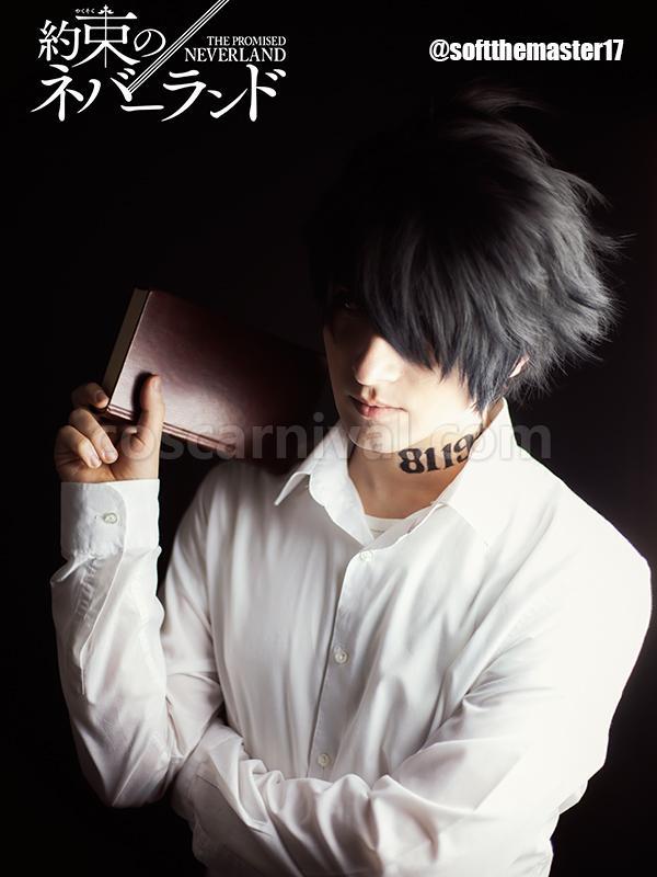 the promised neverland ray black short wigs anime cosplay costumes
