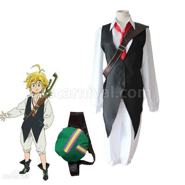 The Seven Deadly Sins Meliodas Man Full Sets Cosplay Costume coscarnival