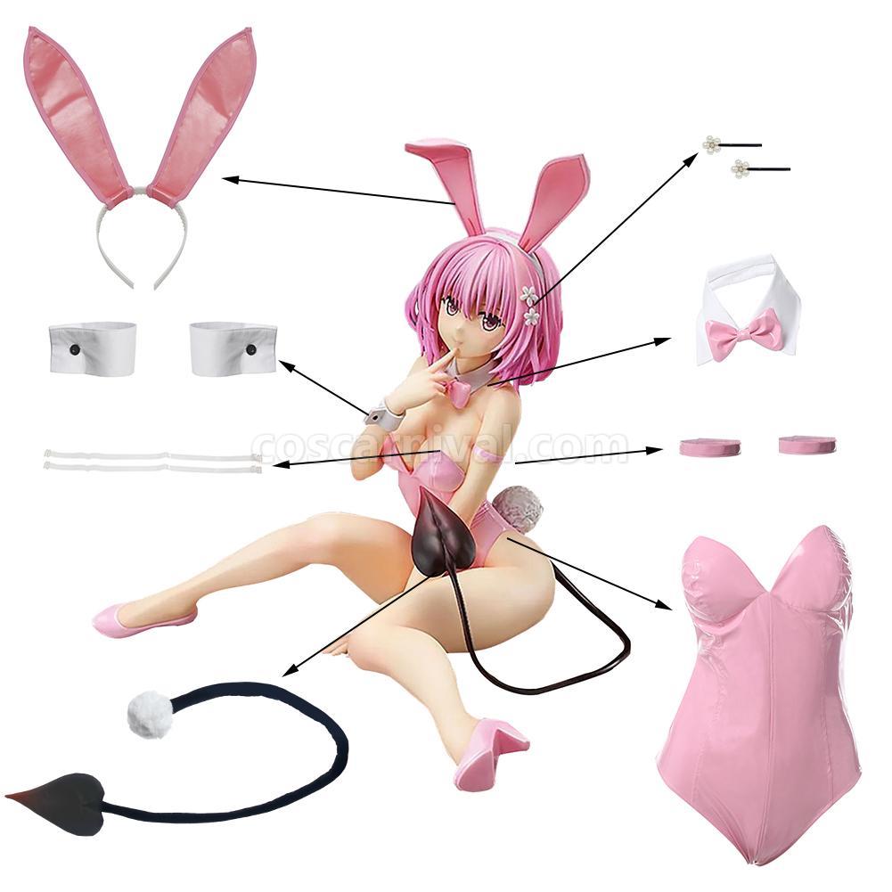 To LOVEる -とらぶる- 金色の闇 Momo Belia Deviluke ピンク バニーガール コスプレ衣装 coscarnival