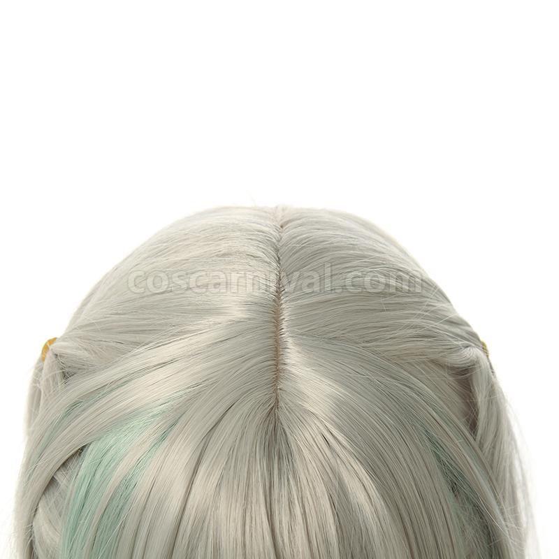 toilet bound hanako kun yashiro nene gray mixed green long wigs anime cosplay