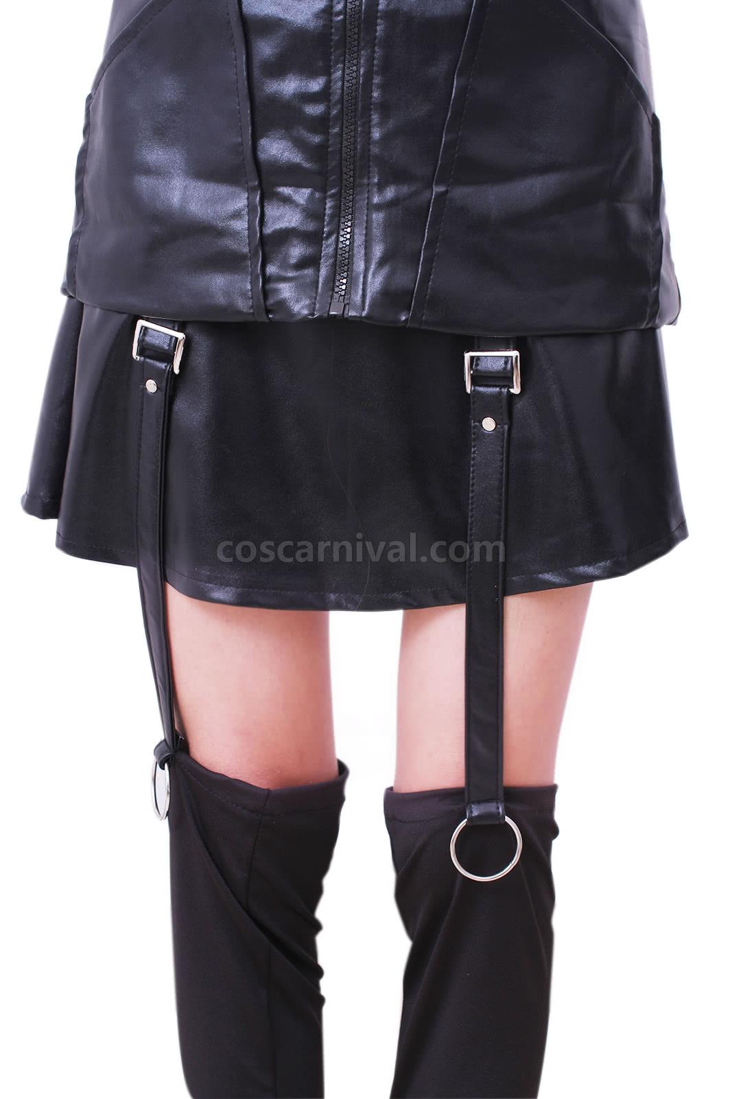 Tokyo Ghoul Touka Kirishima Black Leather Turnouts Cosplay Costume coscarnival