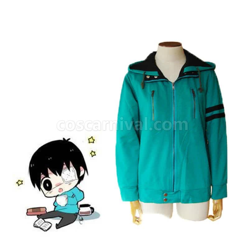 Tokyo Ghouls II Ken Kaneki Green Coat Cosplay Costume coscarnival