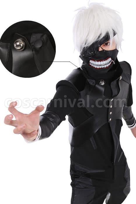 Tokyo Ghouls II Ken Kaneki Leather Suit~Hooded Coat Cosplay Costume coscarnival