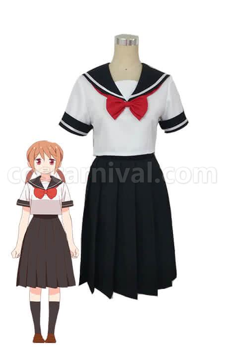 Tsurezure Children Chizuru Takano White Black Dress School Uniform Cosplay Costume coscarnival