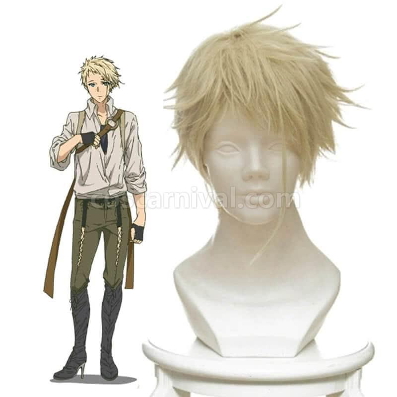 Violet Evergarden Benedict Blue Short Yellow Straight Man Cosplay Costume coscarnival