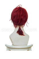 violet evergarden claudia hoggins wigs short wine red synthetic man wigs cosplays