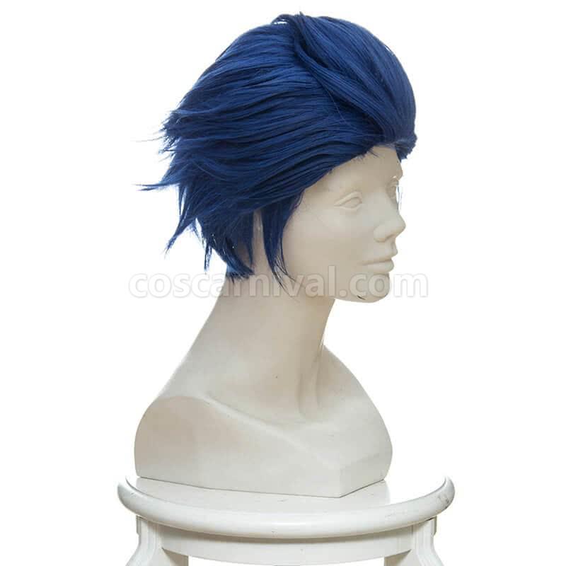 violet evergarden gilbert bougainvillea short mixed blue man wigs costume