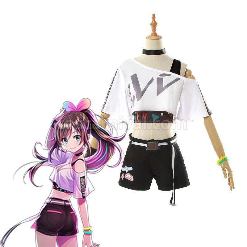 Virtual Youtuber AI Channel Kizuna AI Hello World Cosplay Costume coscarnival