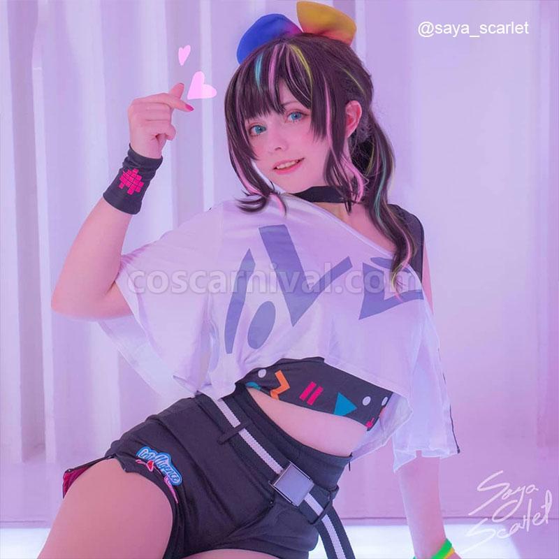 Virtual Youtuber AI Channel Kizuna AI Hello World Cosplay Costume coscarnival