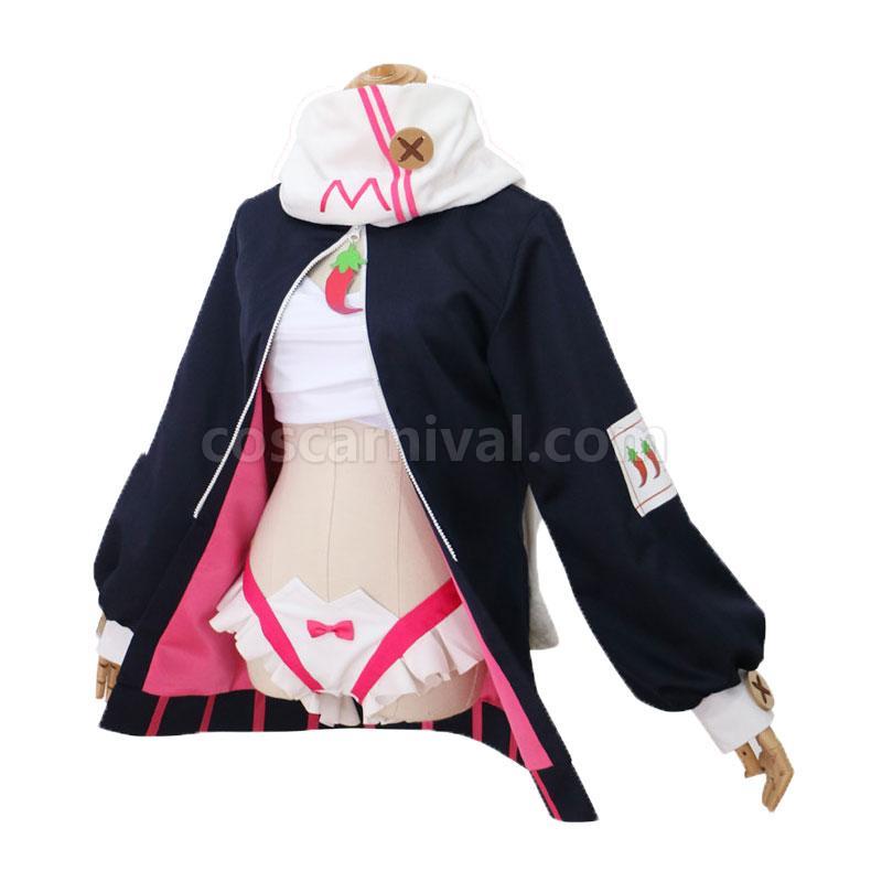 Kagura cosplay costume from Inuyasha, three-quarter view