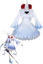 Weiss Schnee Lovely White and Blue Cosplay Costume coscarnival