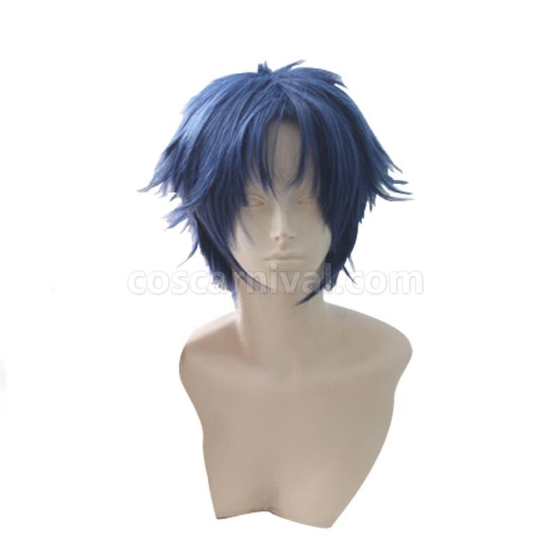 wotakoi love is hard for otaku hirotaka nifuji 45cm blue short men synthetic wig anime cosplay costumes