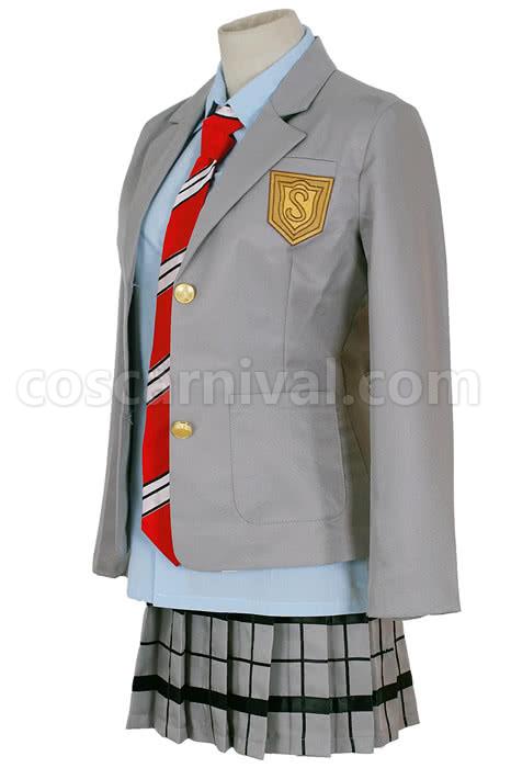 Your Lie In April Miyazono Kaori Suit Cosplay Costume coscarnival