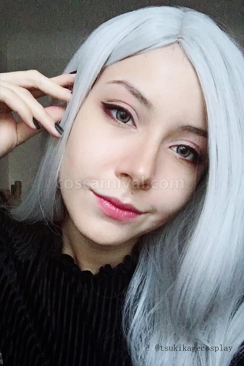 Yuri on Ice Victor Nikiforov 롱 실버 코스프레 의상 coscarnival