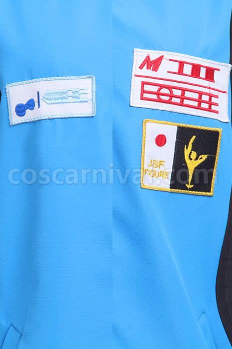 Yuri on Ice 유리 카츠키 블루 스포츠웨어 자켓 코스프레 의상 coscarnival