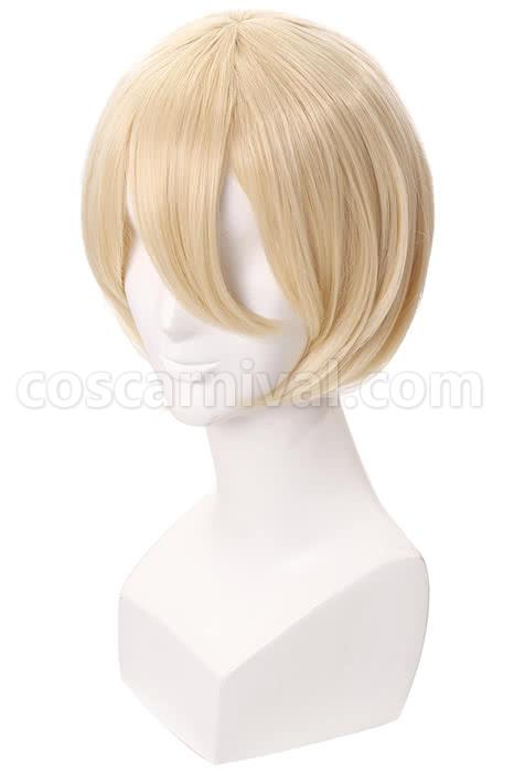 yuri on ice yuri plisetsky blonde short synthetic wigs anime cosplays