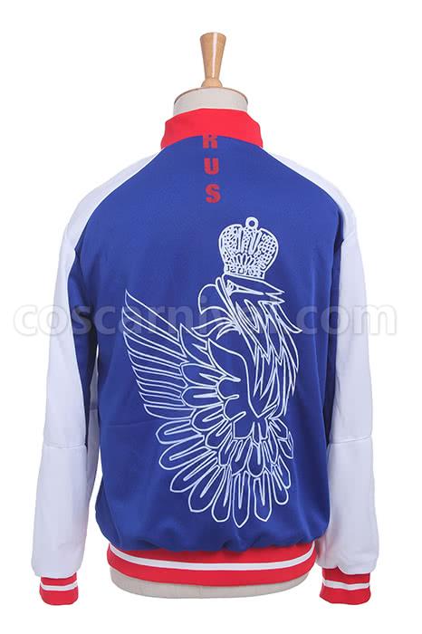 Yuri on Ice Yuri Plisetsky 블루 스포츠웨어 코트 코스프레 의상 coscarnival
