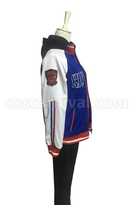 Yuri on Ice Yuri Plisetsky 블루 스포츠웨어 정장 코스프레 의상 coscarnival